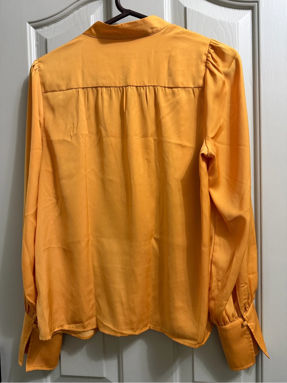 Banana Republic Women's Mustard Wide-Leg Pants & Blouse Set 4 Small - Picture 6 of 8